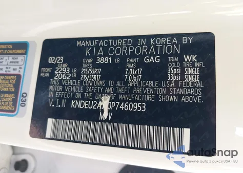 2023 Kia Seltos S from USA, damaged, VIN KNDEU2AA0P7460953